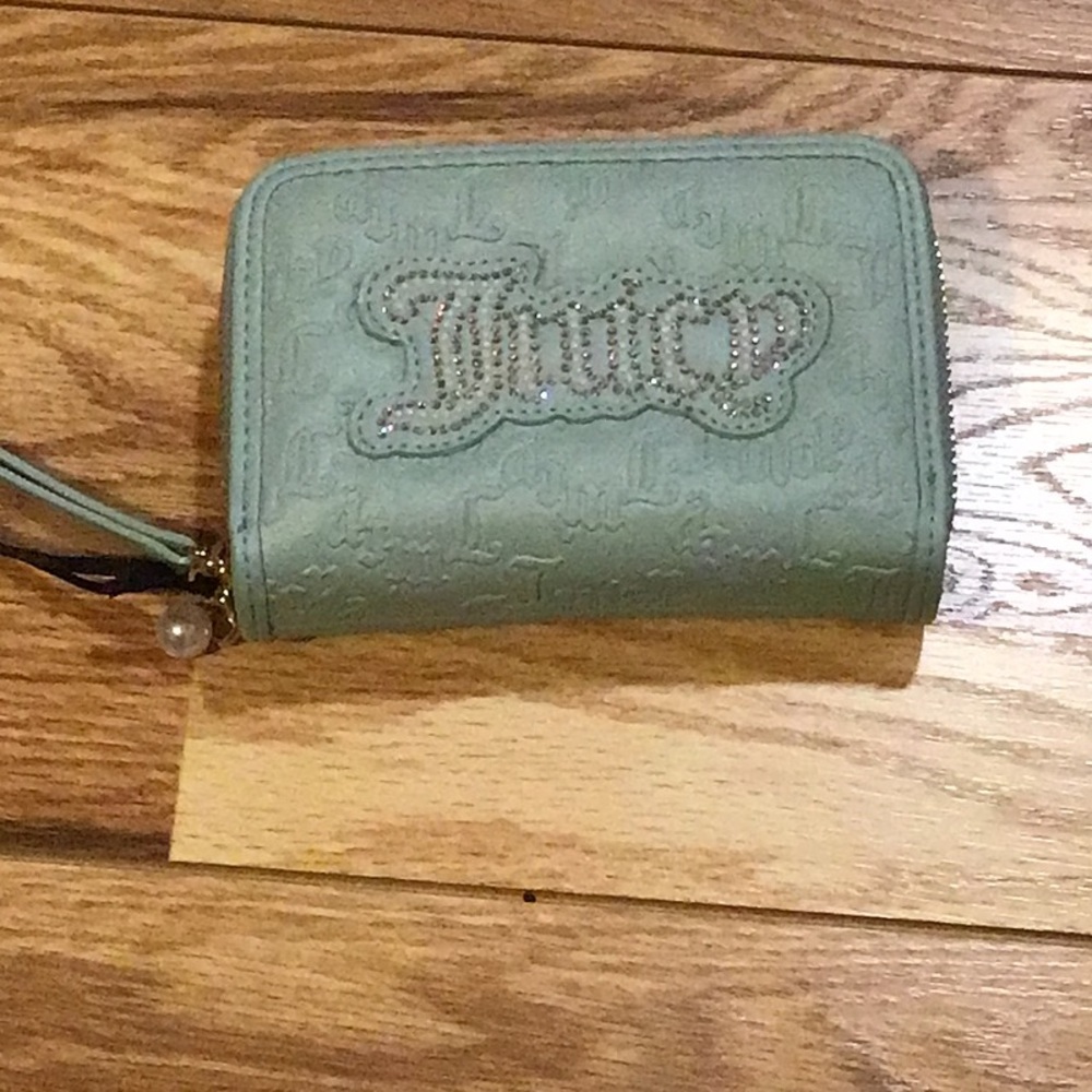 Juicy Couture Green Wallet with Embossed Logo